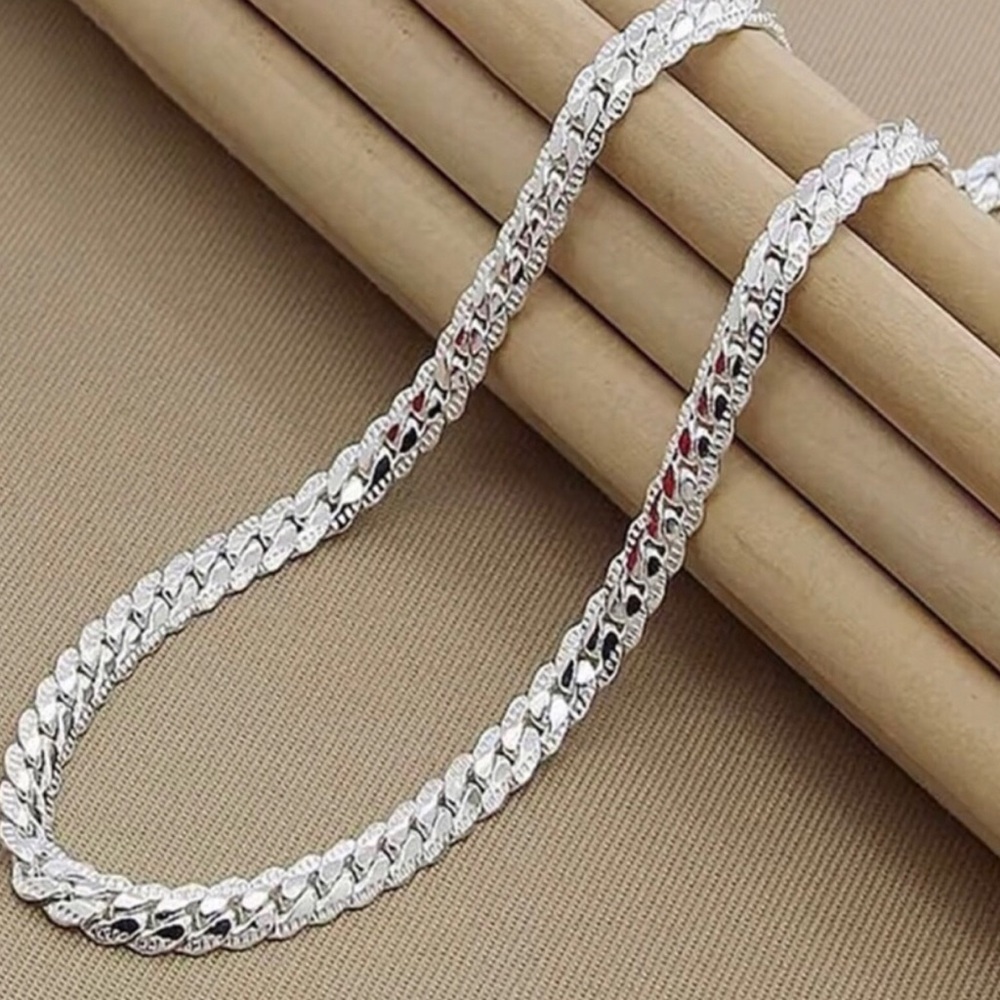 Sterling Silver Link Necklace - Silver